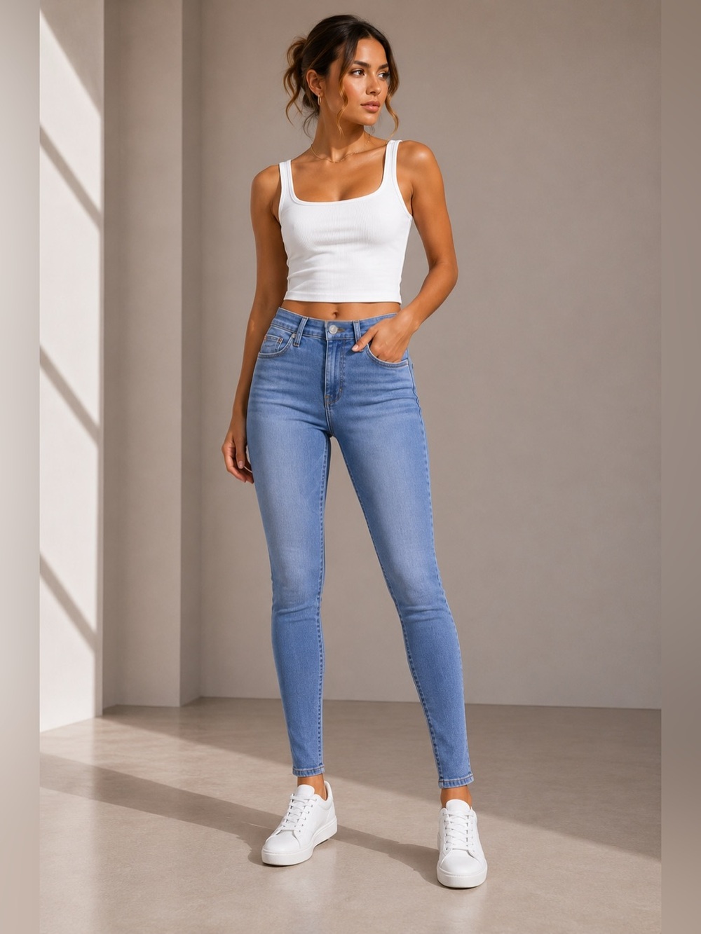 HUDSON Blair High Rise Skinny Jeans | Light Wash | Size 25 | NWT
